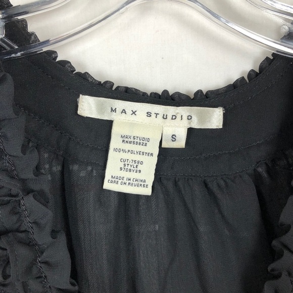 Max Studio Plaid Ruffle Blouse - Picture 2 of 6